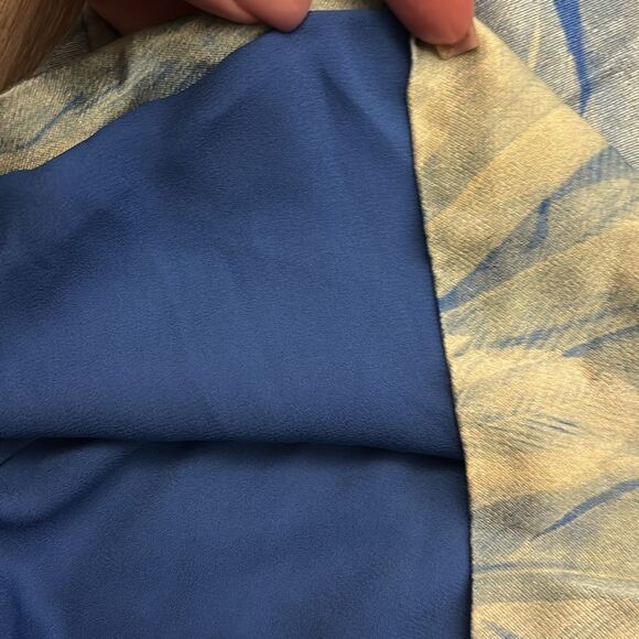 Alexis blue Krystian viscose /rayon feather print high waist Shorts, XS - Picture 6 of 8